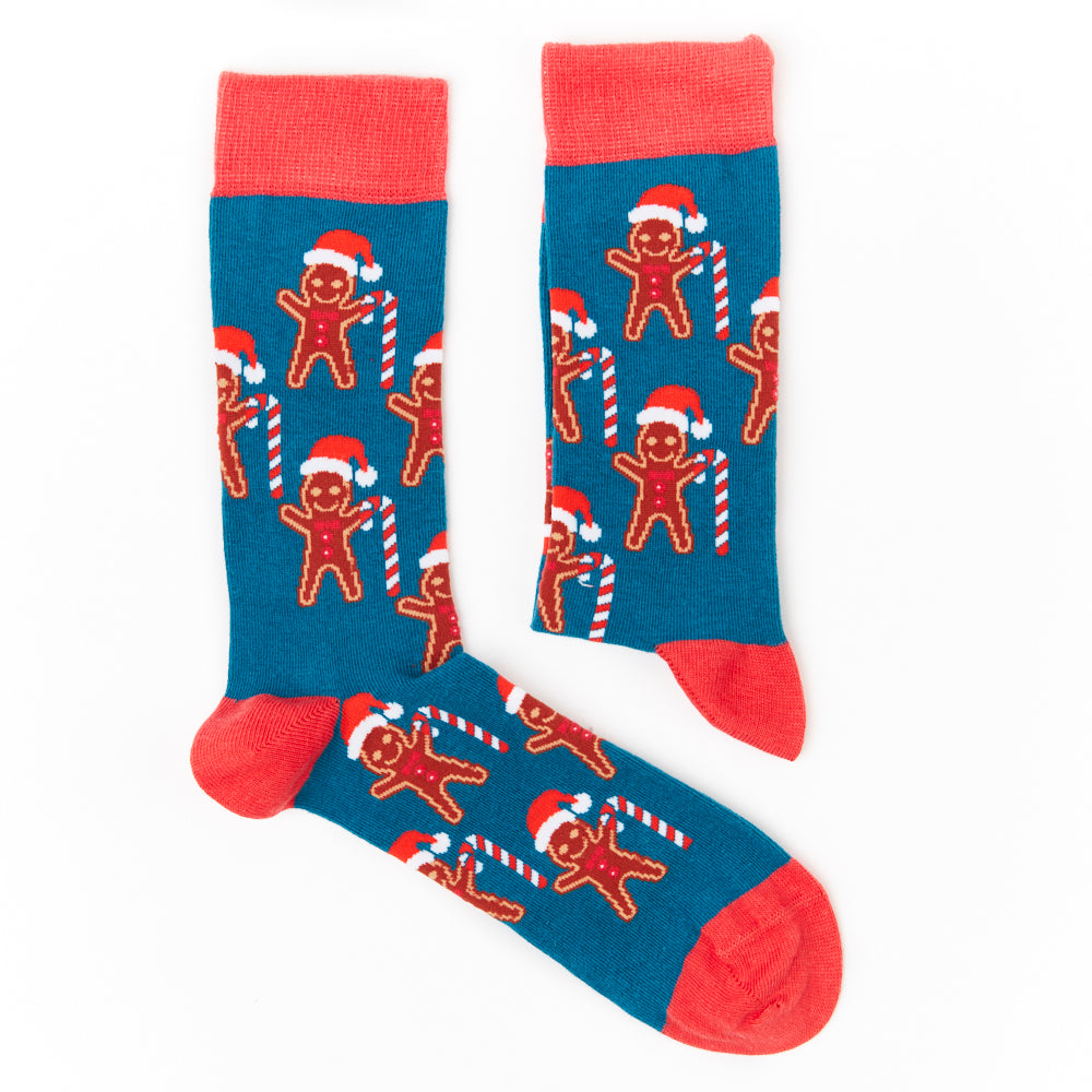 Unisex Gingerbread Man Socks Gift Set