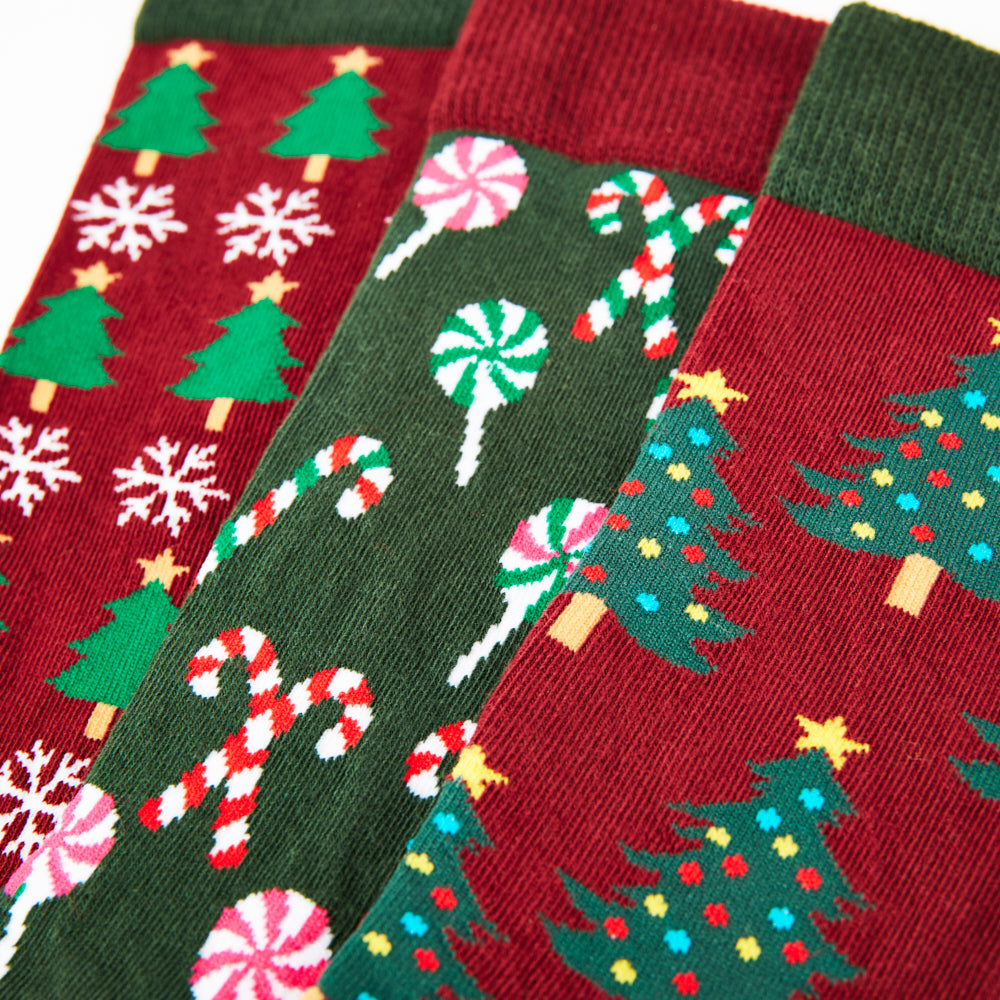 Unisex Christmas Tree Socks Gift Set