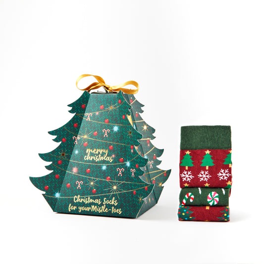 Unisex Christmas Tree Socks Gift Set