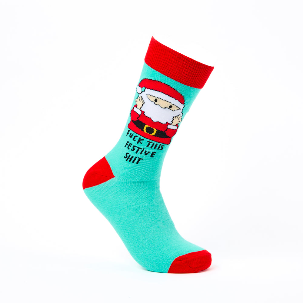 Unisex Fuck This Festive Shit Socks