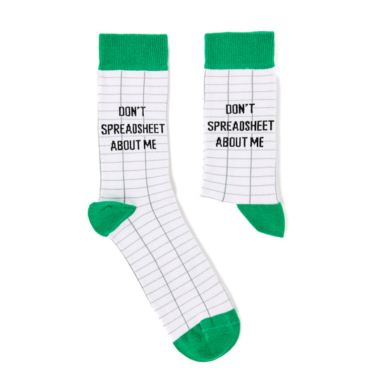 Unisex Don't Spreadsheet About Me Socks