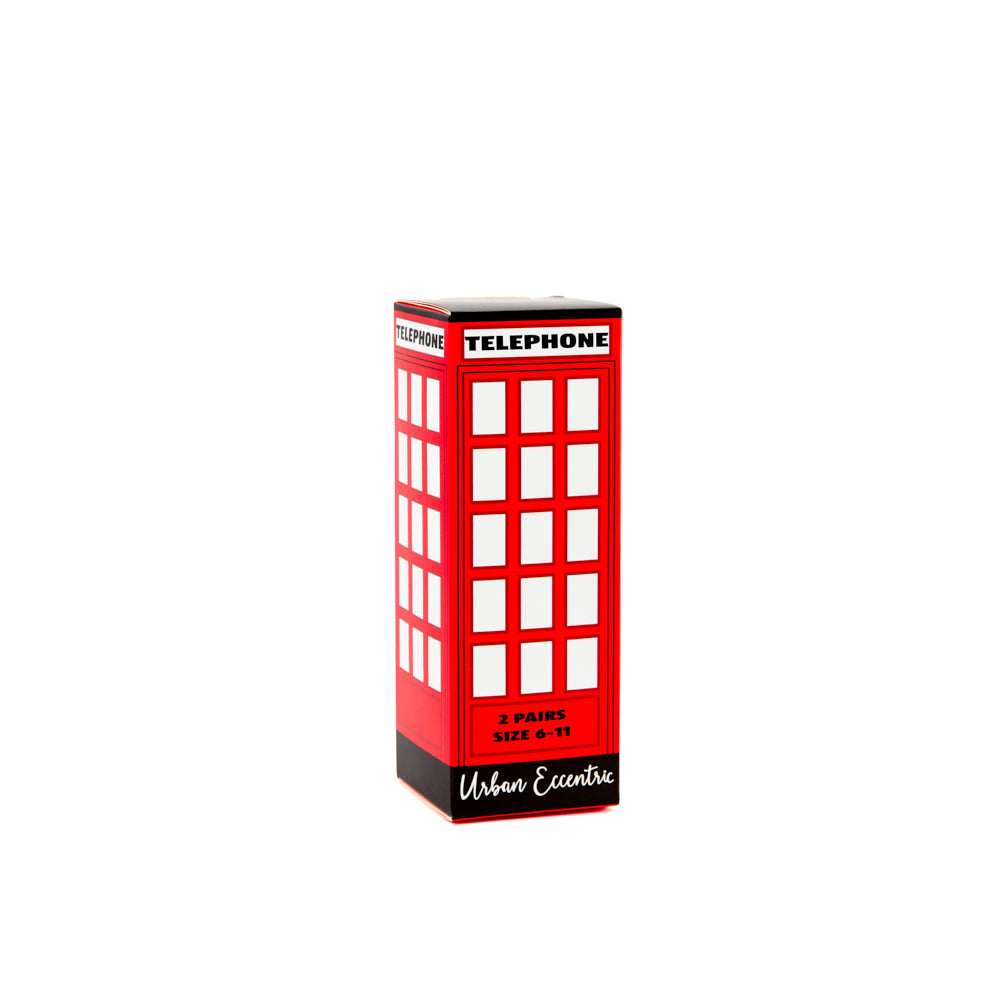 Unisex London Telephone Box Socks Gift Set