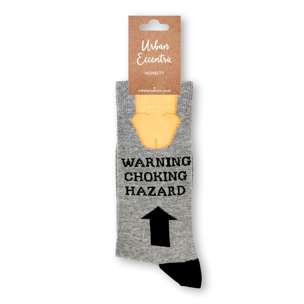 Unisex Warning Choking Hazard Socks