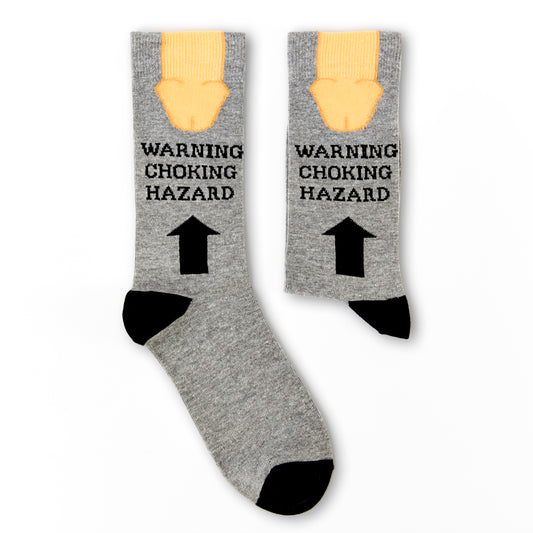 Unisex Warning Choking Hazard Socks