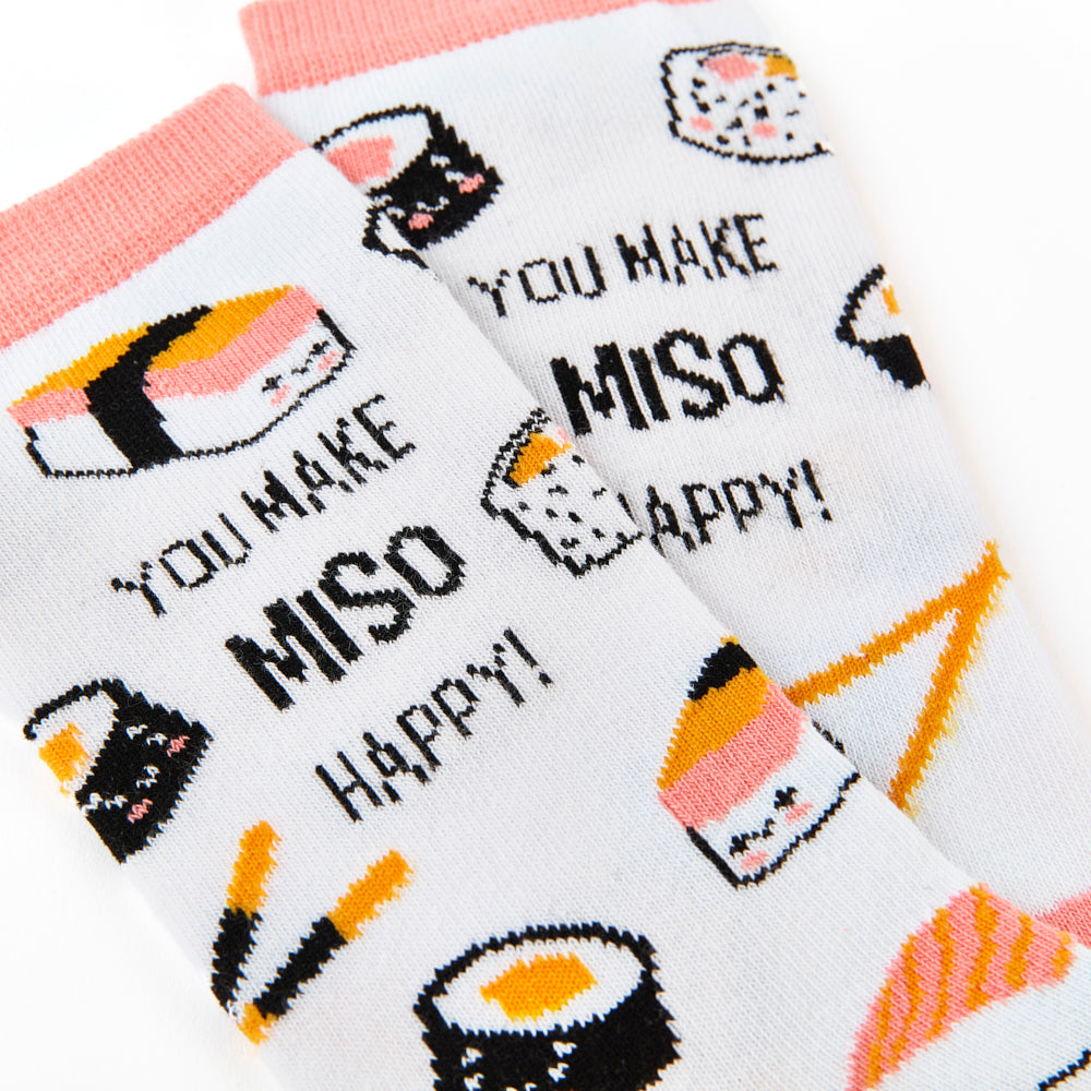Ladies You Make Miso Happy Socks
