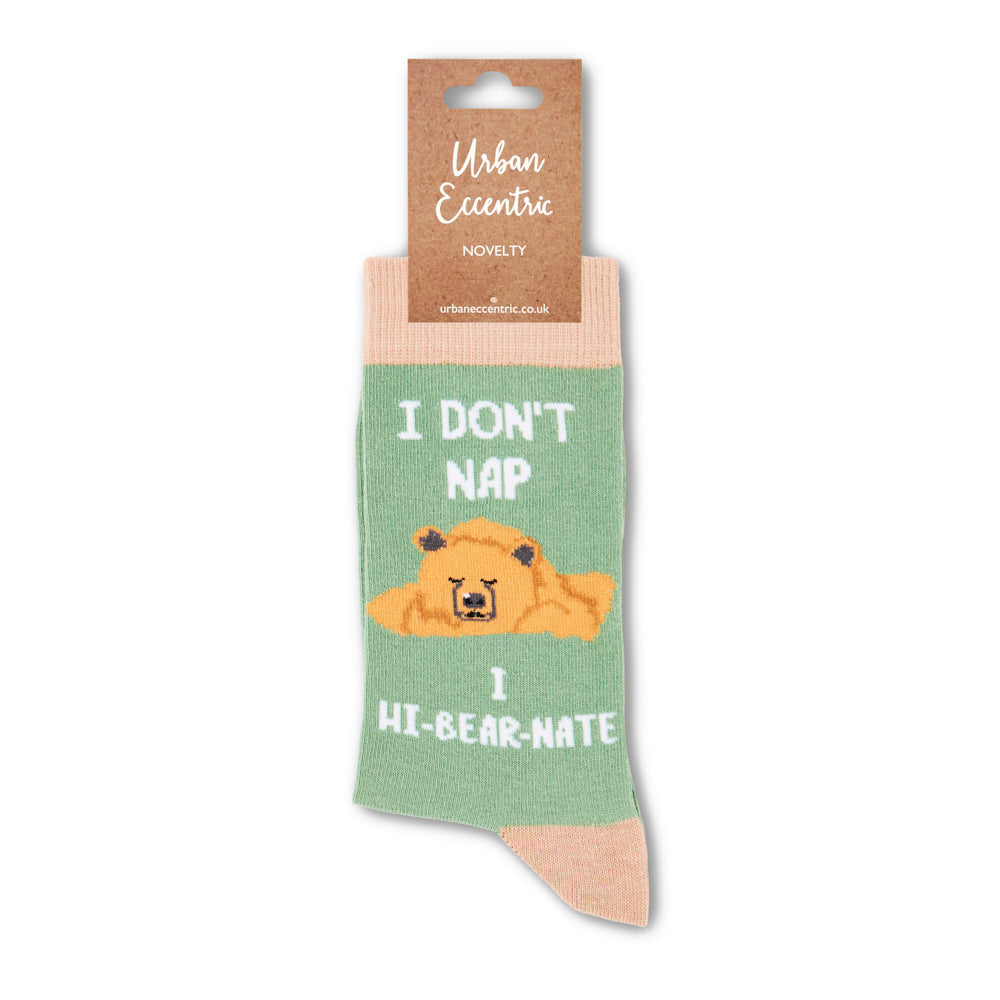 Unisex I Don't Nap I Hi-Bear-Nate Socks