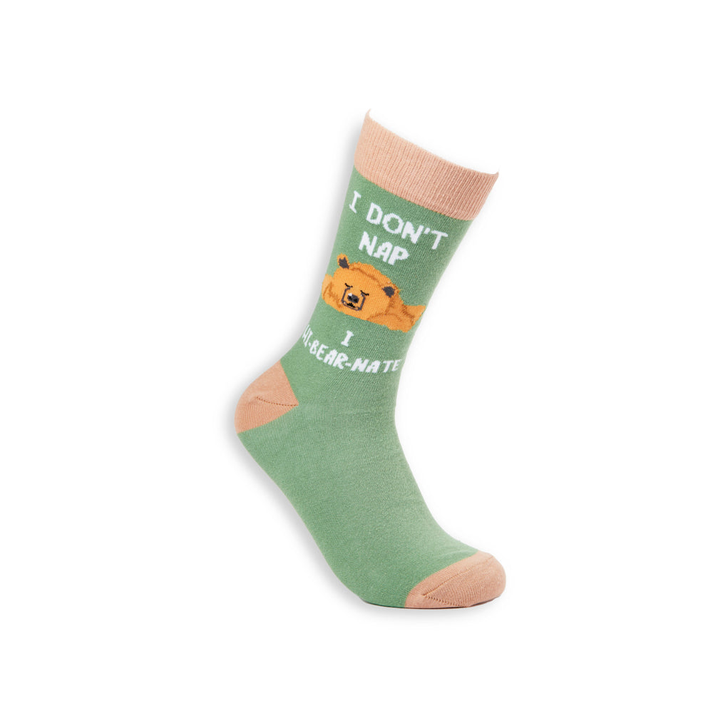 Unisex I Don't Nap I Hi-Bear-Nate Socks